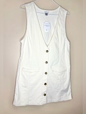 American Eagle The Corduroy Layering Button Up Dress With Pockets